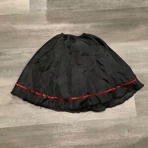 🍭5 For $25! 🍬 Children’s black costume skirt with red ribbon of sequins